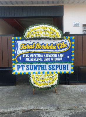 Papan Bunga Duka di Lengkong Karya