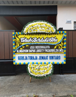Papan Bunga Duka di Lengkong Karya